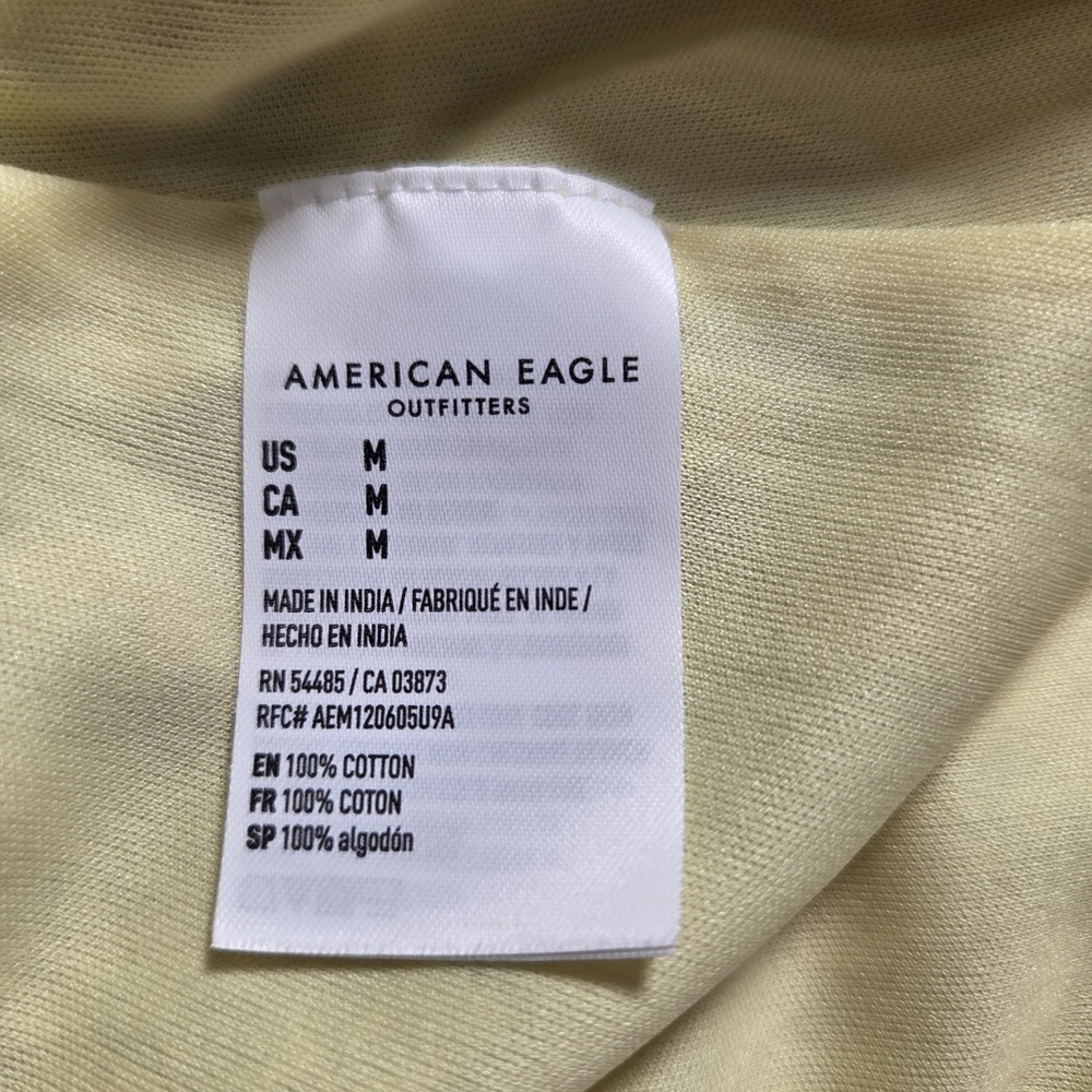NWOT American Eagle Yellow Blue Floral Lined Lightweight Shorts Womens Medium - Picture 5 of 5